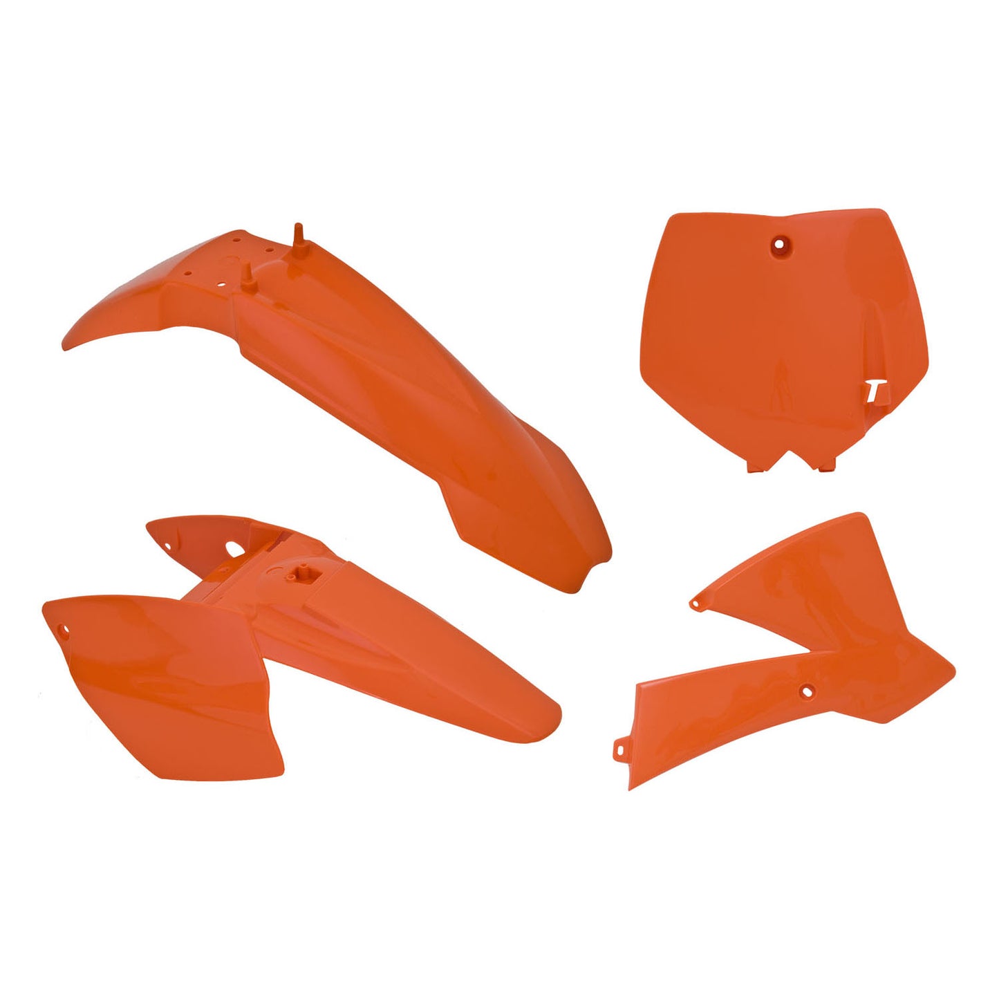Racetech KTM 4 Piece Plastic Kit - Orange - EMD Online