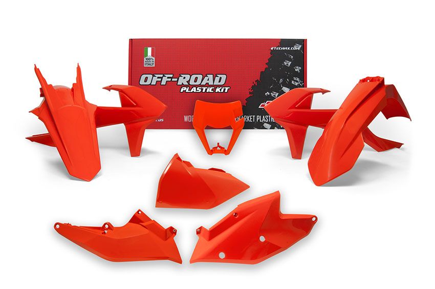 Racetech KTM 6 Piece Plastic Kit - Orange - EMD Online