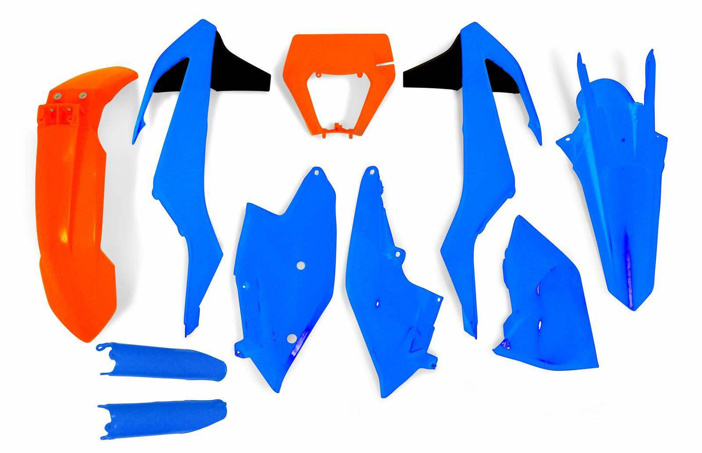 Racetech KTM 7 Piece Plastic Kit - Blue / Orange - EMD Online