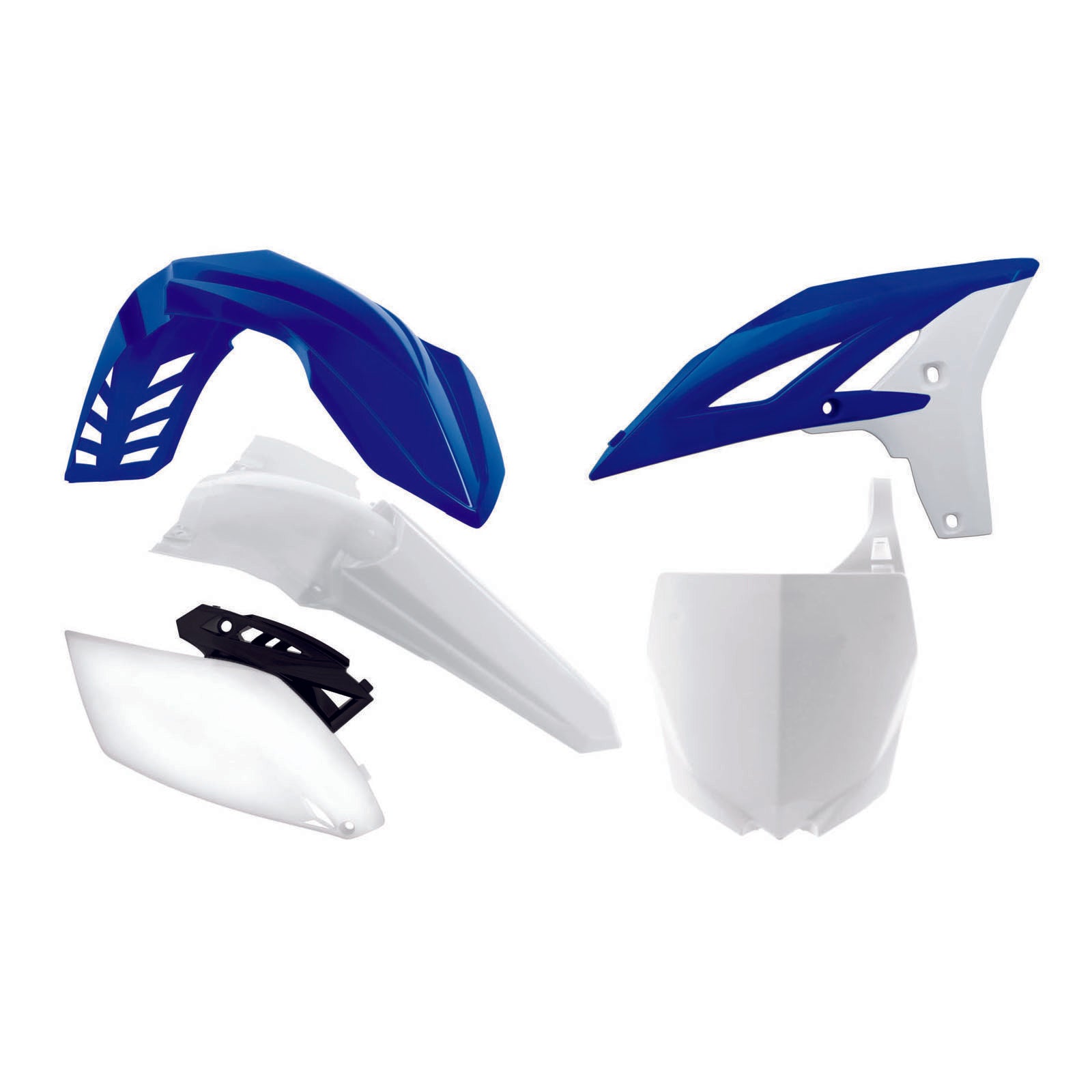 Racetech Yamaha 4 Piece Plastic Kit - Blue/White - EMD Online