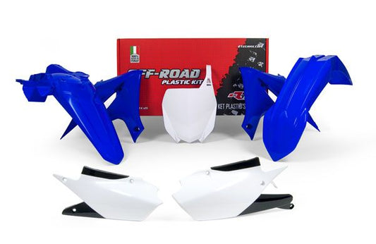 Racetech Yamaha 5 Piece Plastic Kit - Blue/White - EMD Online