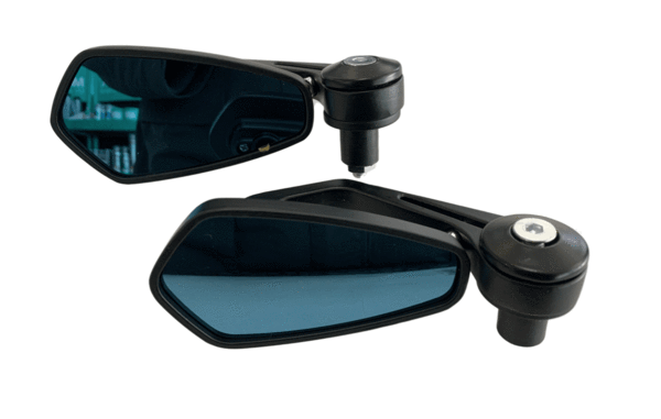 Rotracc Universal Oval Bar End Mirror - Black - EMD Online
