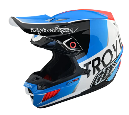 Troy Lee Designs SE5 Qualifier Helmet W/Mips - White/Blue - EMD Online