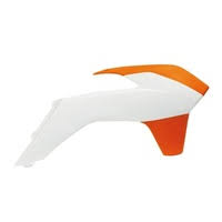 Racetech KTM Radiator Scoops - White/Orange - EMD Online