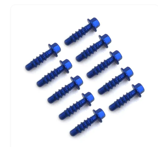 Racecraft Aluminium Tapping Screws Set - Blue - EMD Online