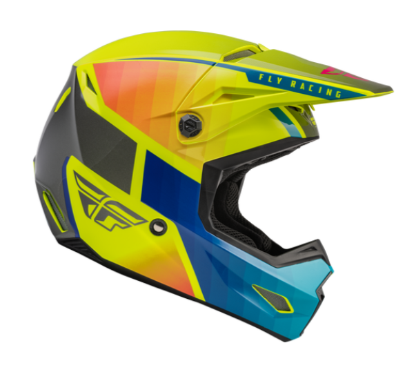 FLY Youth Kinetic Drift - Blue/Hi-Vis Yellow/Charcoal - EMD Online
