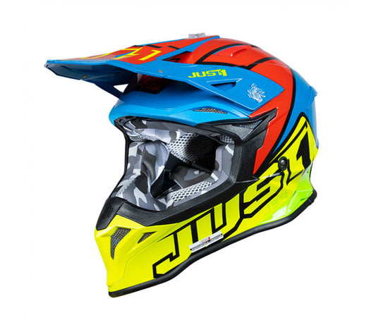 Just1 J39 THRUSTER - RED/FLUO YELLOW/BLUE + Goggles - EMD Online