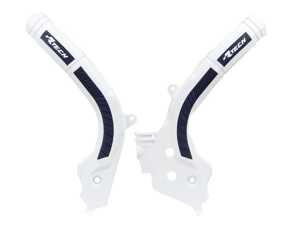 Racetech KTM Frame Protectors - White/Black - EMD Online
