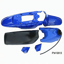 Racecraft Yamaha PW50/80 3 Piece Plastic Kit - Blue - EMD Online