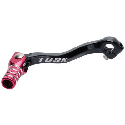 TUSK Yamaha Folding Shift Lever - Black/Red Tip - EMD Online