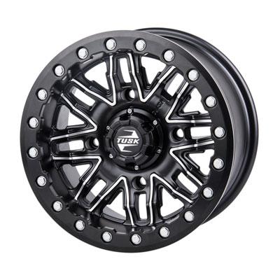 TUSK Kawasaki Nebo Beadlock Wheel - 4/156 14x7 4.0+3.0 Machined/Black - EMD Online