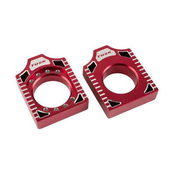 TUSK Suzuki Racing Axle Block - Red - EMD Online