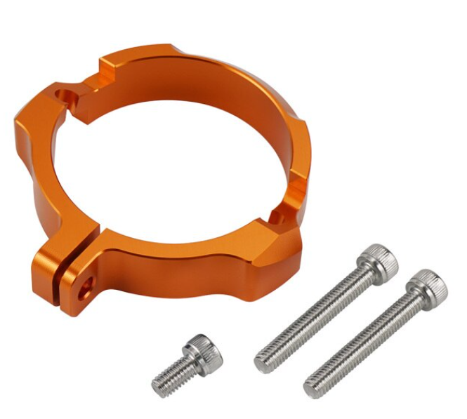 Racecraft KTM Aluminum Exhaust Flange Protector - Orange - EMD Online