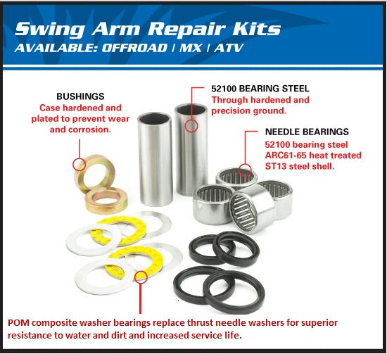 All Balls Suzuki Swing Arm Bearing & Seal Kit - EMD Online